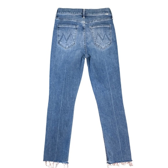 MOTHER The Mid Rise Dazzler Ankle Fray Denim Jeans We The Animals Wash Size 27 - Picture 3 of 14